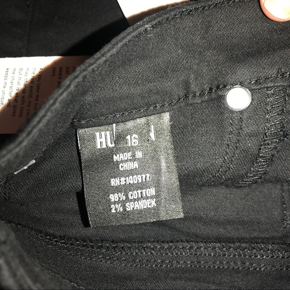 HUDSON Jeans Girls Moto Skinny Jeans Black 16 - Picture 5 of 8